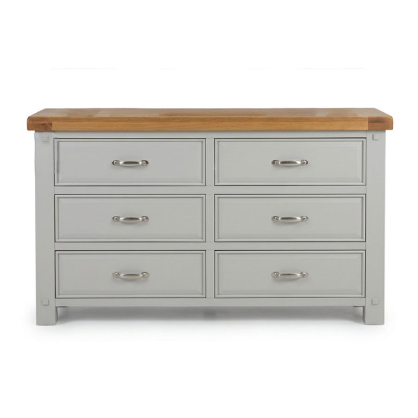 Westminster 6 Drawer Grey/Oak
